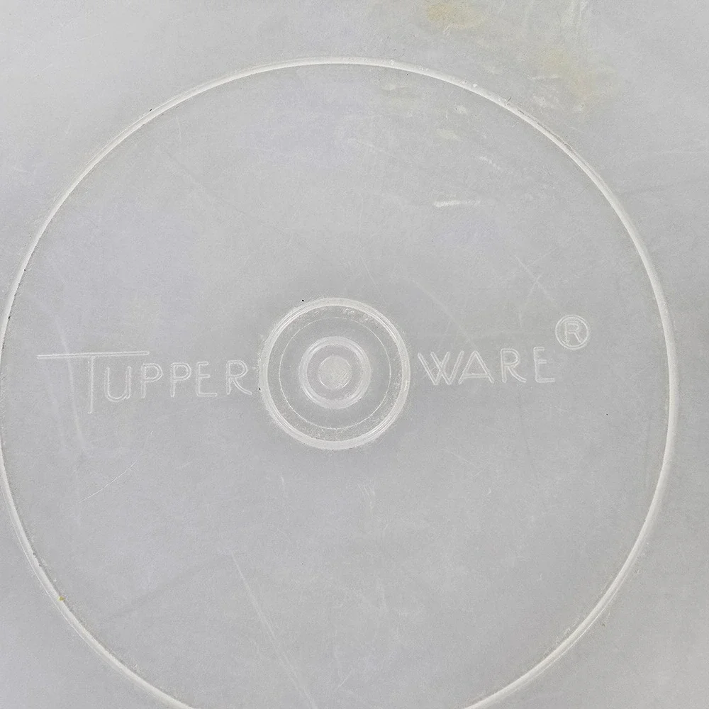 Vintage Tupperware Party Susan Sheer White Replacement Lid & Base 224-5 242-5